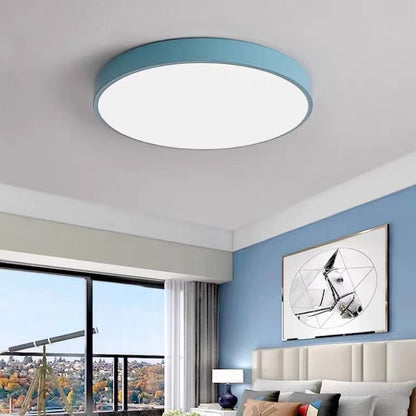 Elara Haus Sleek Round Ceiling Fixture - Modern LED Disk
