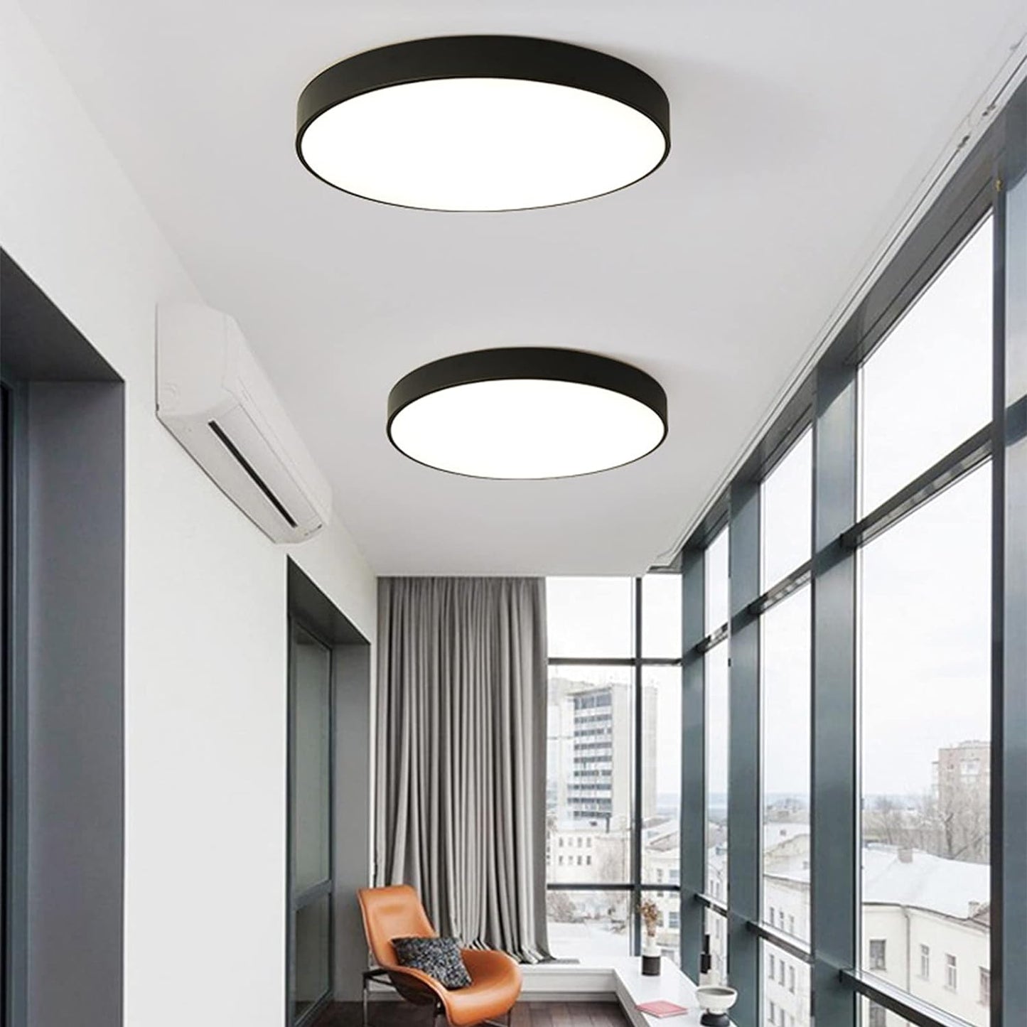 Elara Haus Sleek Round Ceiling Fixture - Modern LED Disk
