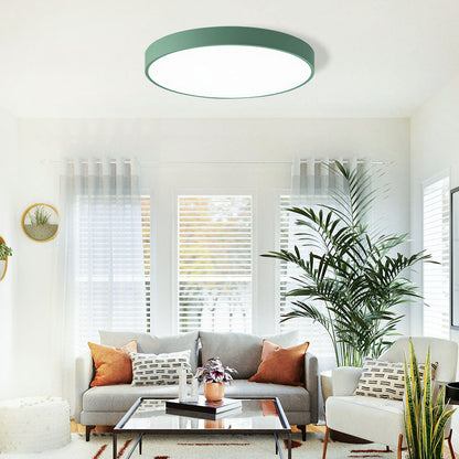 Elara Haus Sleek Round Ceiling Fixture - Modern LED Disk