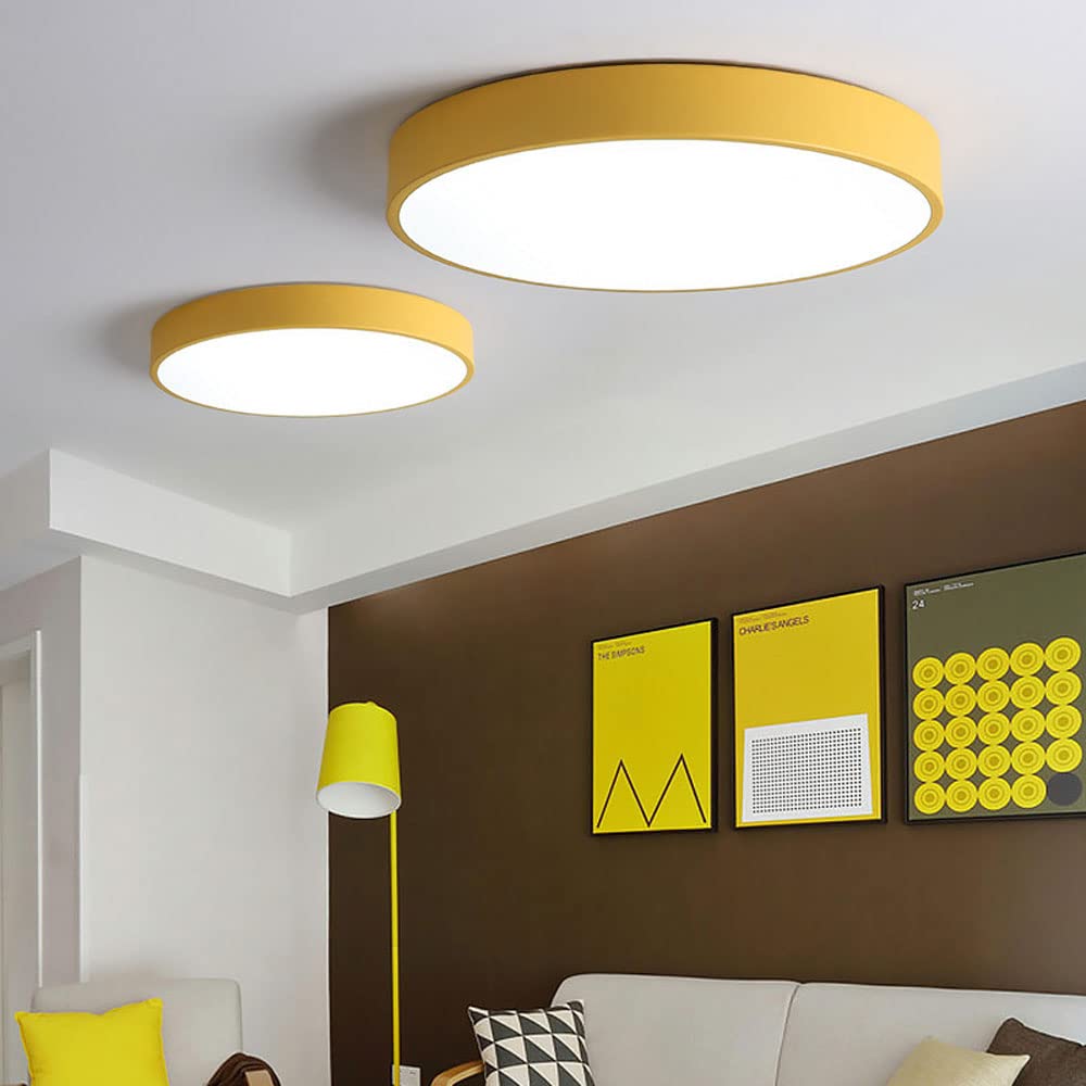 Elara Haus Sleek Round Ceiling Fixture - Modern LED Disk