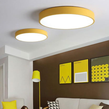 Elara Haus Sleek Round Ceiling Fixture - Modern LED Disk