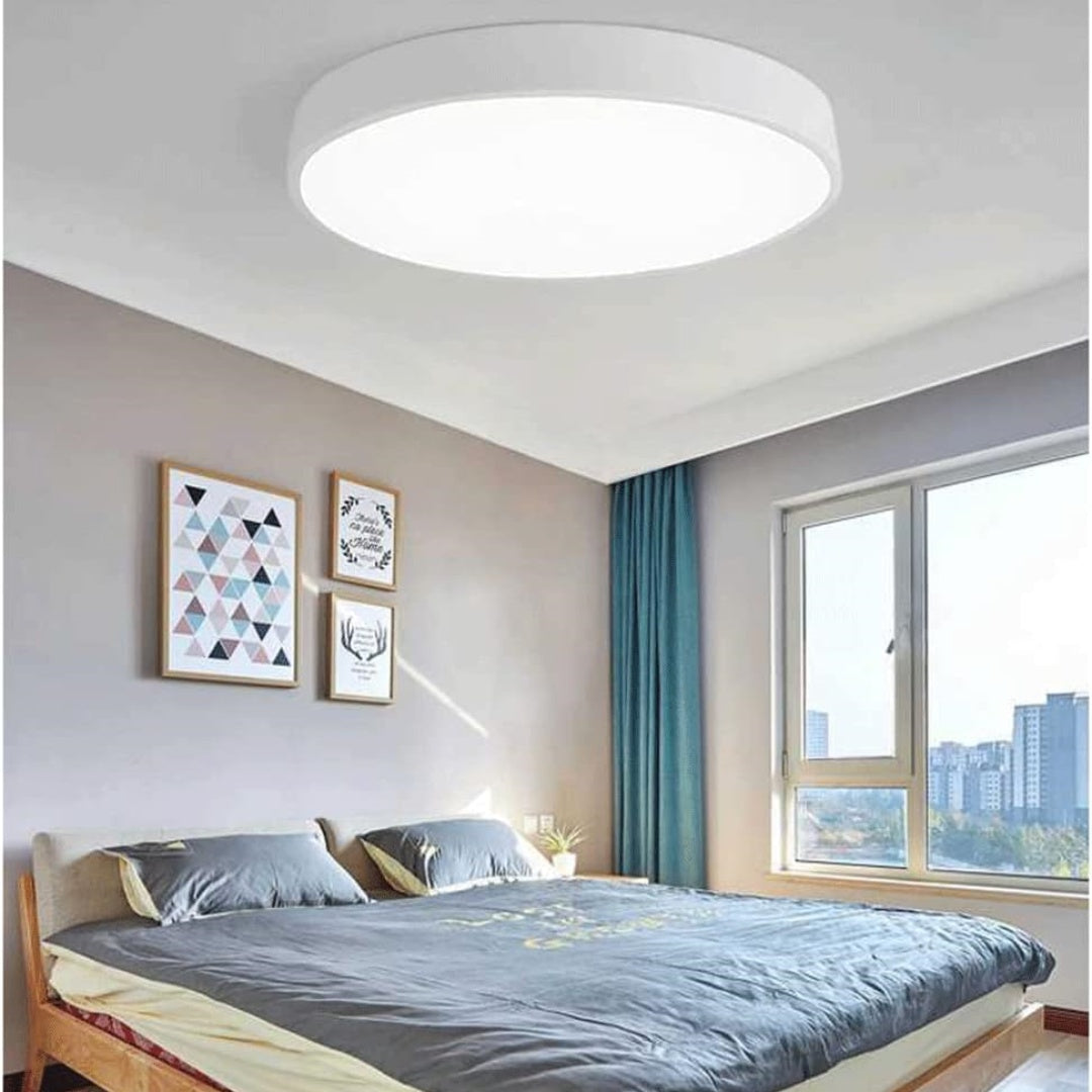 Elara Haus Sleek Round Ceiling Fixture - Modern LED Disk