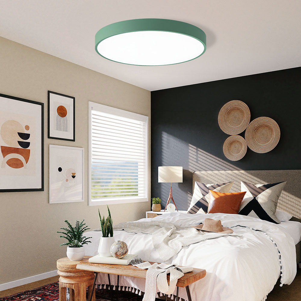 Elara Haus Sleek Round Ceiling Fixture - Modern LED Disk