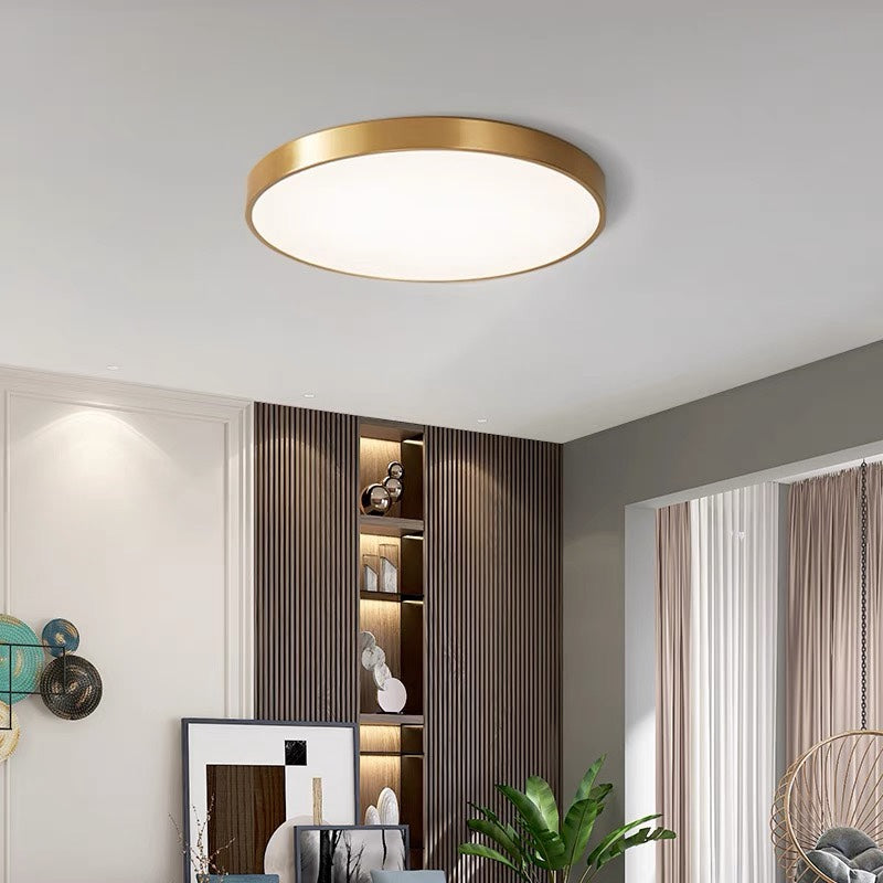 Elara Haus Sleek Round Ceiling Fixture - Modern LED Disk