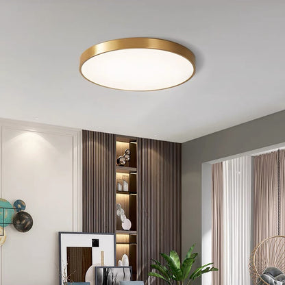 Elara Haus Sleek Round Ceiling Fixture - Modern LED Disk