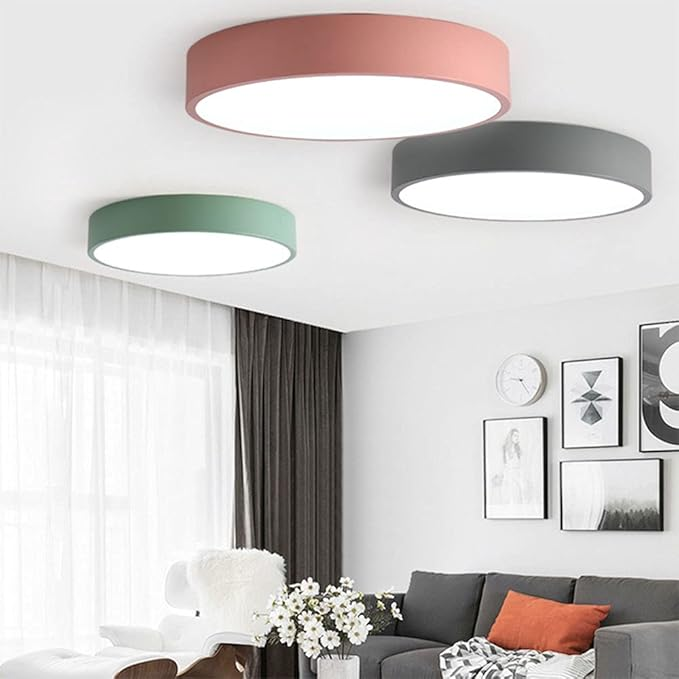 Elara Haus Sleek Round Ceiling Fixture - Modern LED Disk