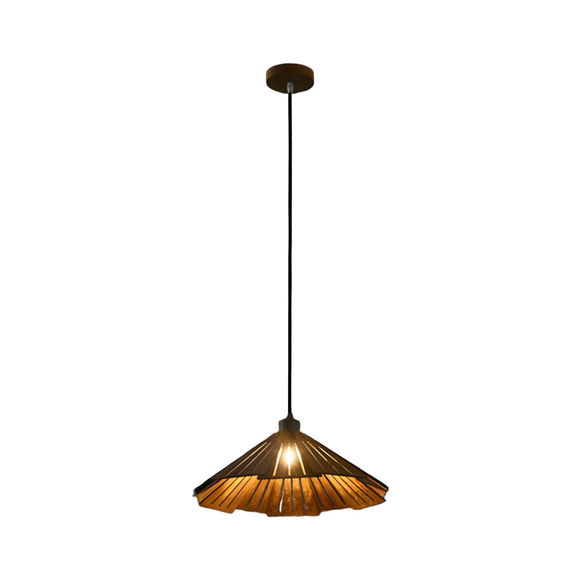 Takumièra - Wabi Sabi Wooden Cone Pendant Lamp 0