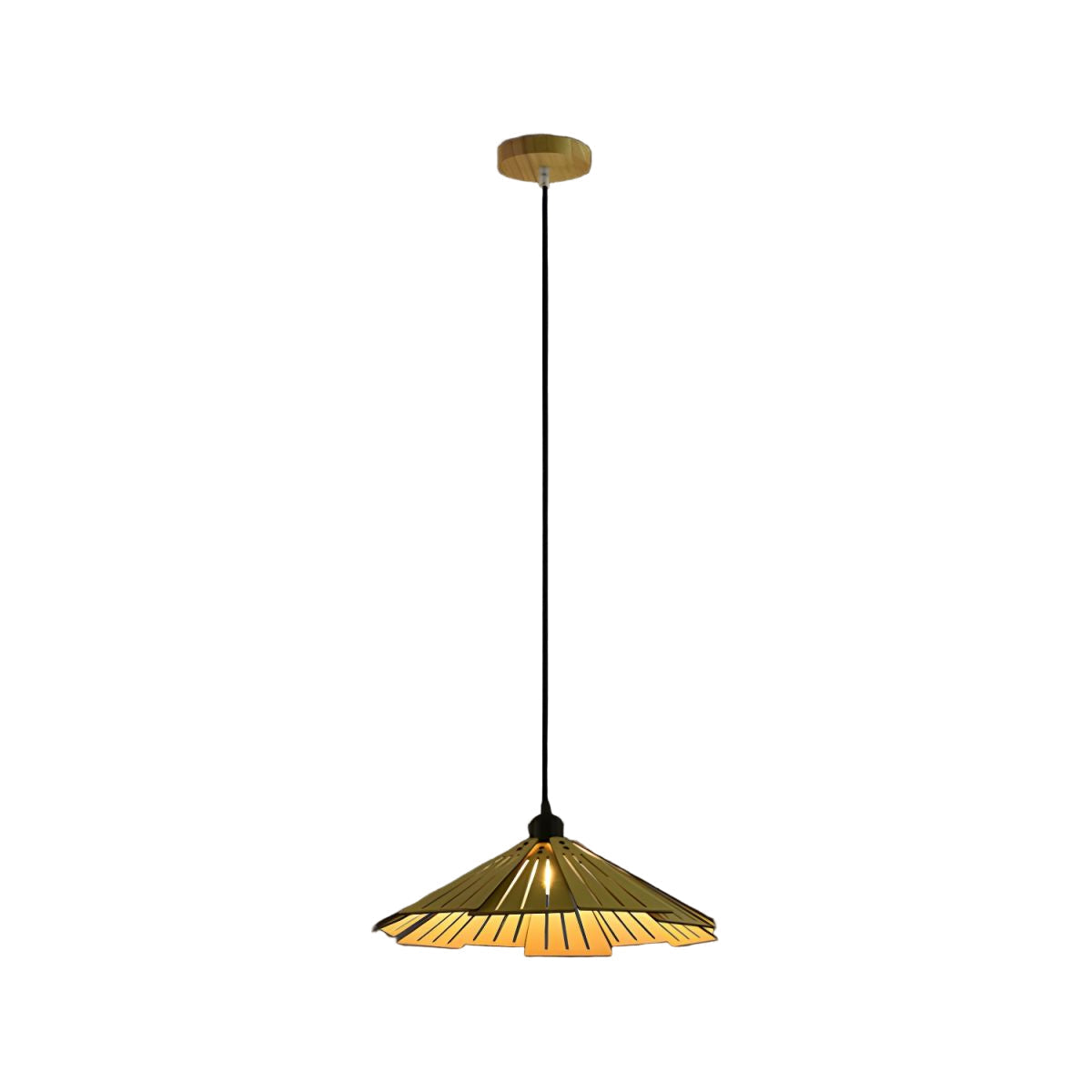 Takumièra - Wabi Sabi Wooden Cone Pendant Lamp 2