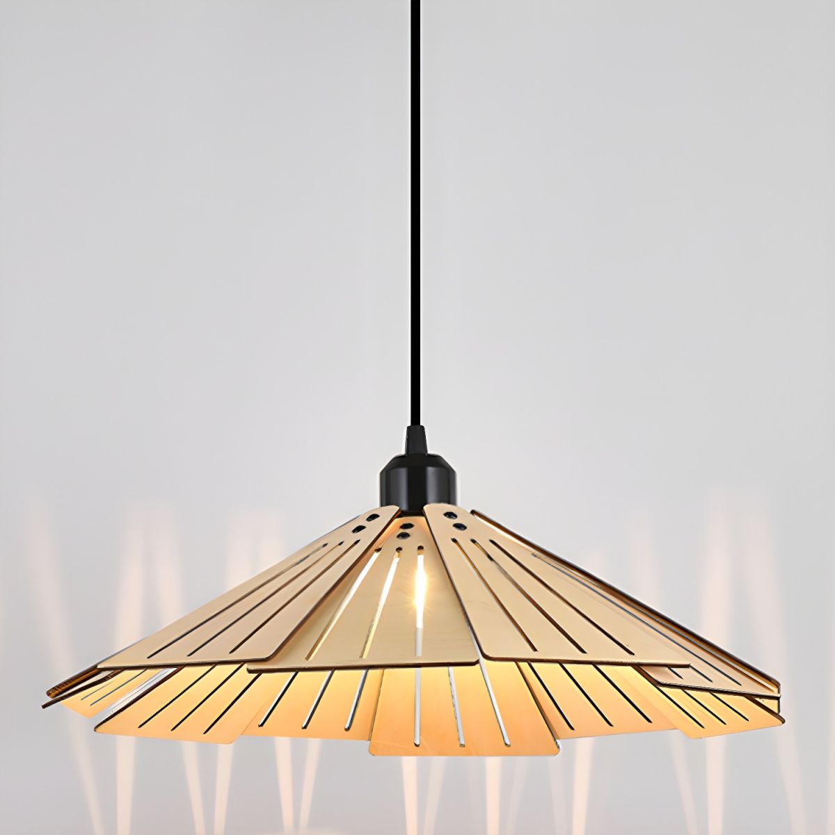Takumièra - Wabi Sabi Wooden Cone Pendant Lamp 4