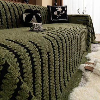 Elara Haus Soft Tufted Couch Throw - Heritage Plush Velvet