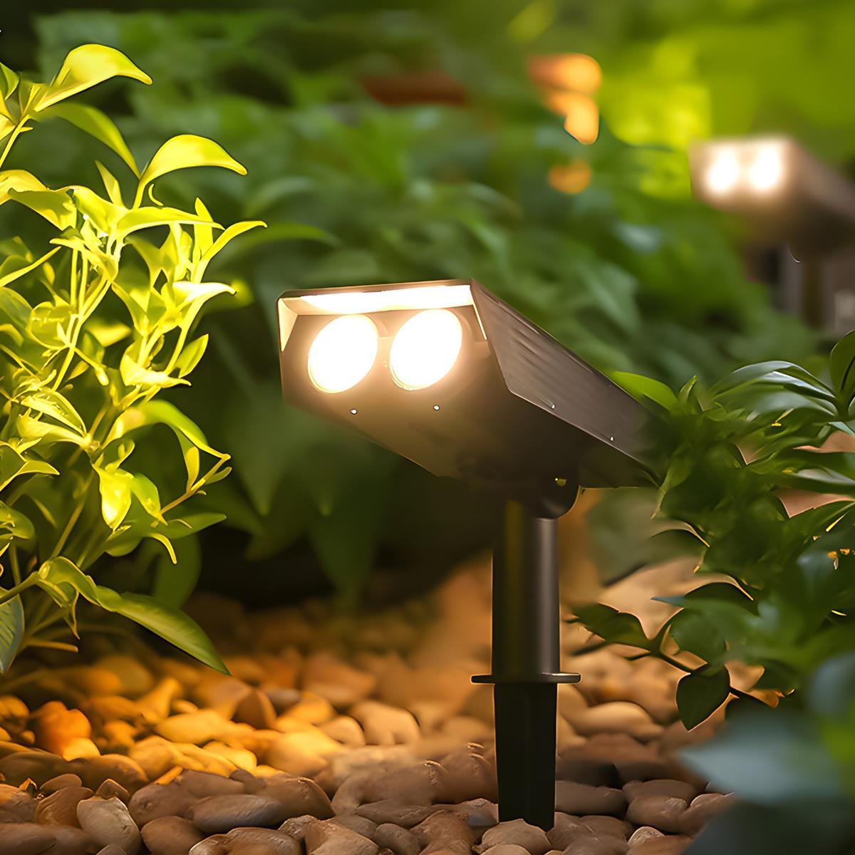 Waterproof LED Solar Multi-zoom Spot Light Landscape Lighting 4