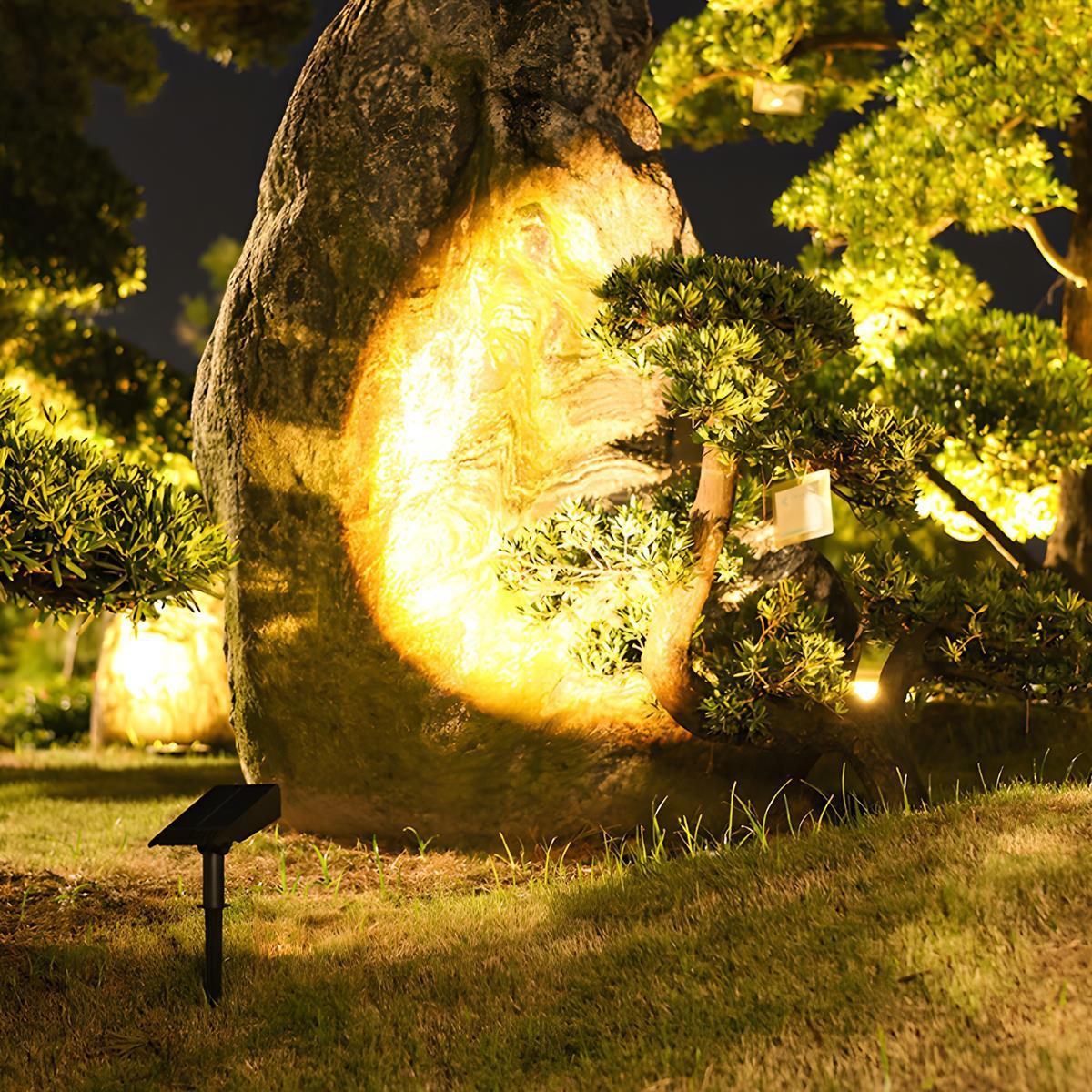 Waterproof LED Solar Multi-zoom Spot Light Landscape Lighting 5