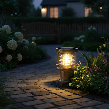 Waterproof Cylinder Tiered LED Outdoor Landscape Lighting 7