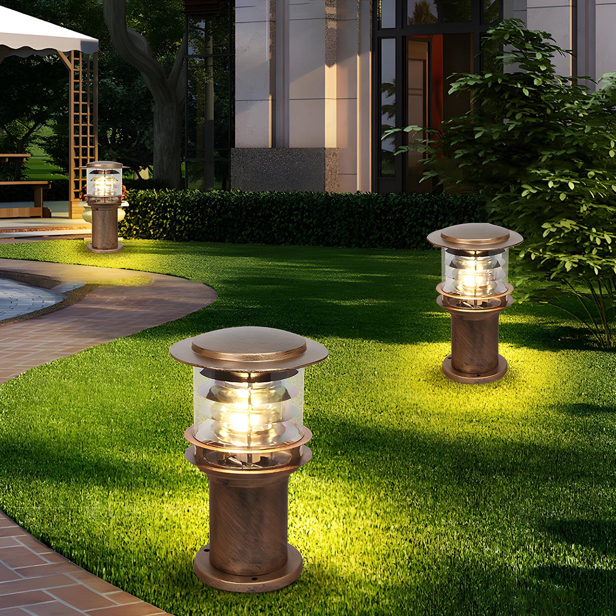 Waterproof Cylinder Tiered LED Outdoor Landscape Lighting 9