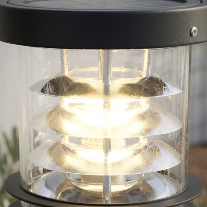 Elara Haus Solar Tiered Cylindrical Bollard Light