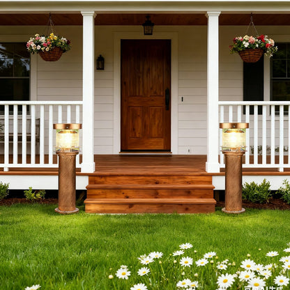 Waterproof Cylinder Tiered LED Outdoor Landscape Lighting 3