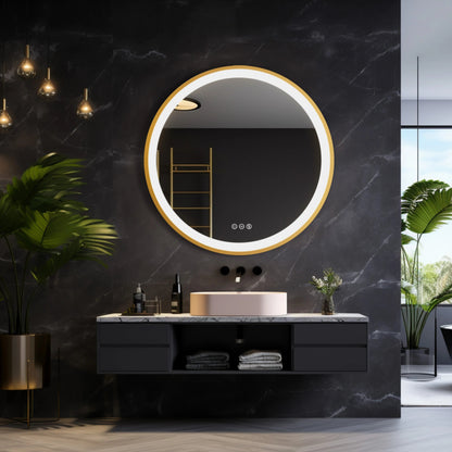 Round LED Mirror with Backlight and Touch Panel 3