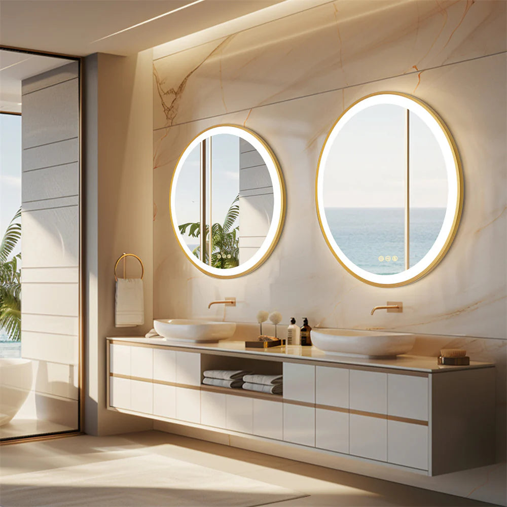 Round LED Mirror with Backlight and Touch Panel 7