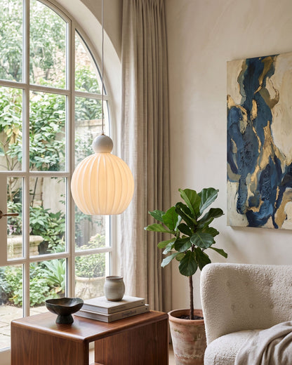 Romilly Ribbed Pendant Light 8