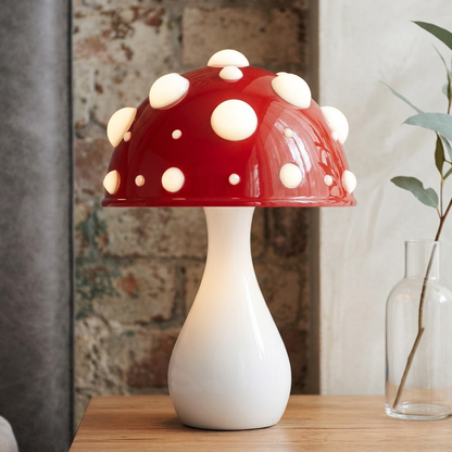 Elara Haus Spotted Mushroom Table Lamp