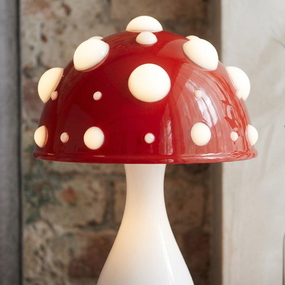 Elara Haus Spotted Mushroom Table Lamp