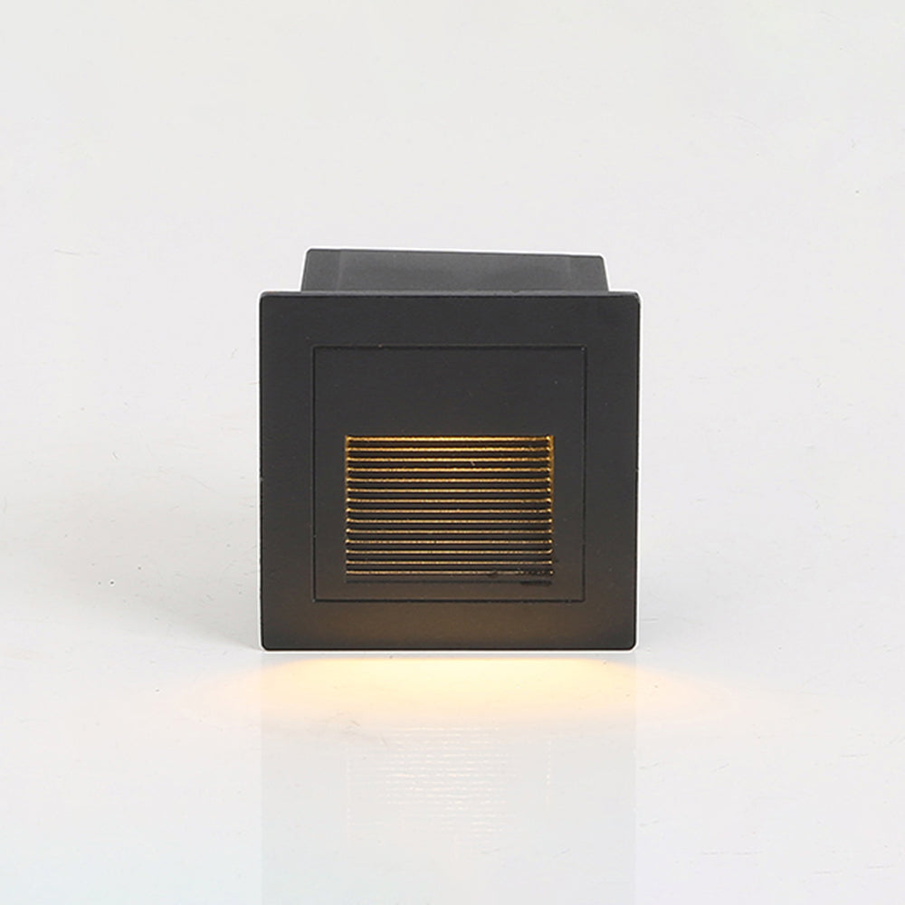 Ray Modern Metal Square Outdoor Deck/Step Light, Black 9