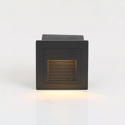 Ray Modern Metal Square Outdoor Deck/Step Light, Black 9