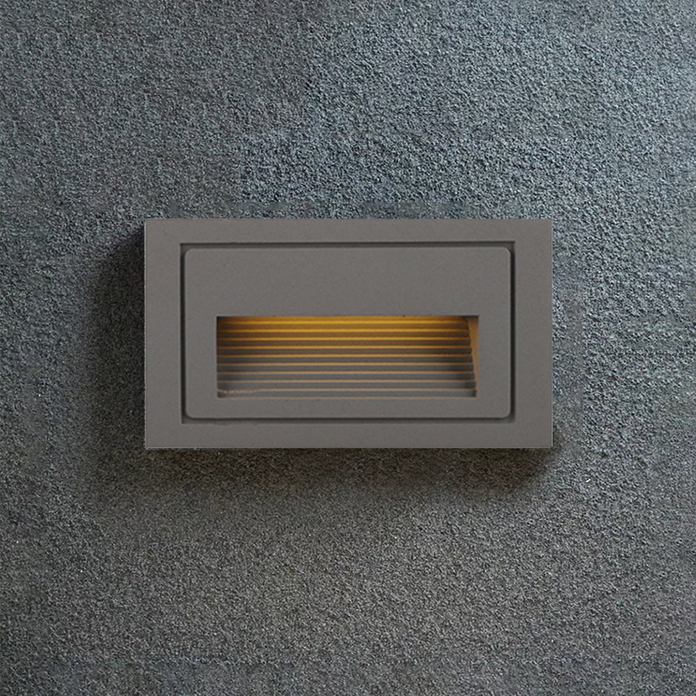 Ray Modern Metal Square Outdoor Deck/Step Light, Black 11