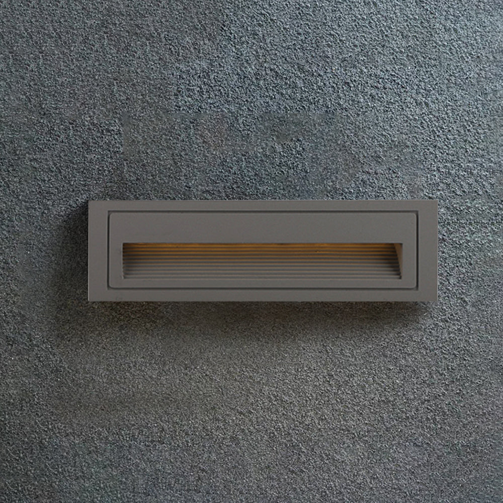 Ray Modern Metal Square Outdoor Deck/Step Light, Black 12
