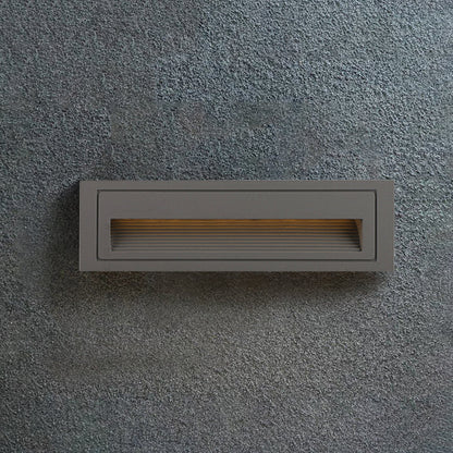 Ray Modern Metal Square Outdoor Deck/Step Light, Black 12