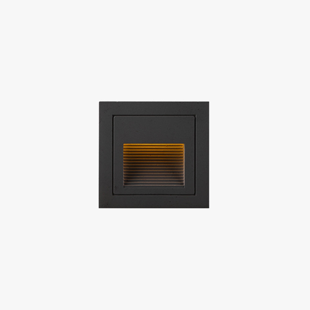 Ray Modern Metal Square Outdoor Deck/Step Light, Black 1
