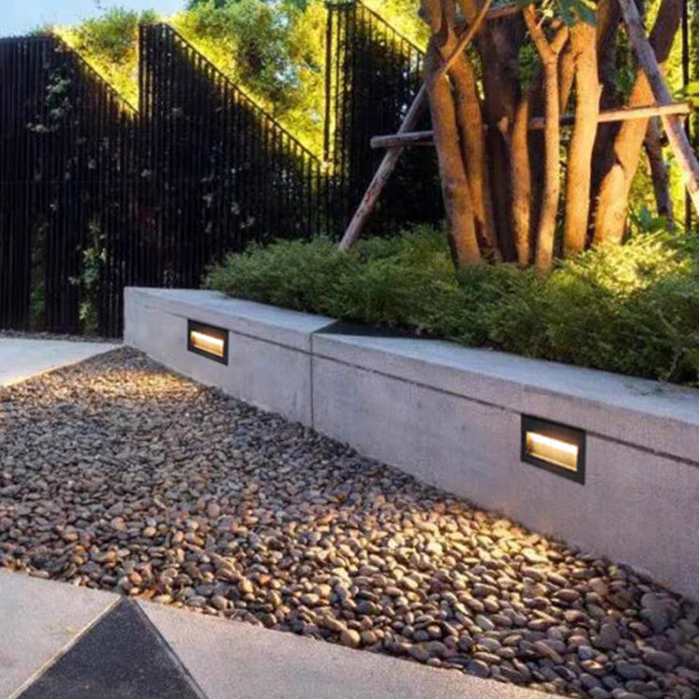 Ray Modern Metal Square Outdoor Deck/Step Light, Black 2