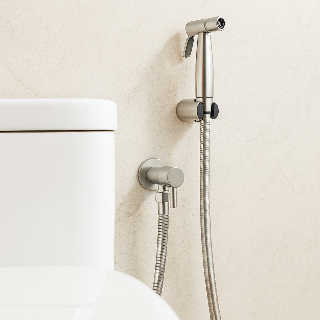 Skanto | Stainless Steel Bidet Sprayer – Wall-Mounted with Adjustable Spray 0