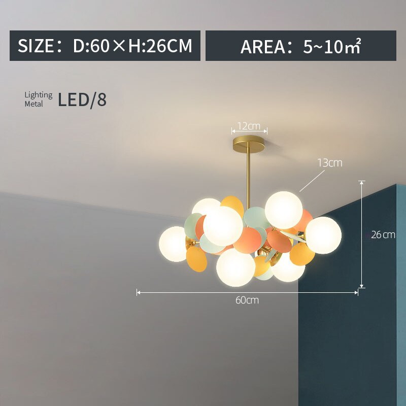 Arisha Modern Beautiful Ceiling LED Chandeliers Acrylic Glass 16