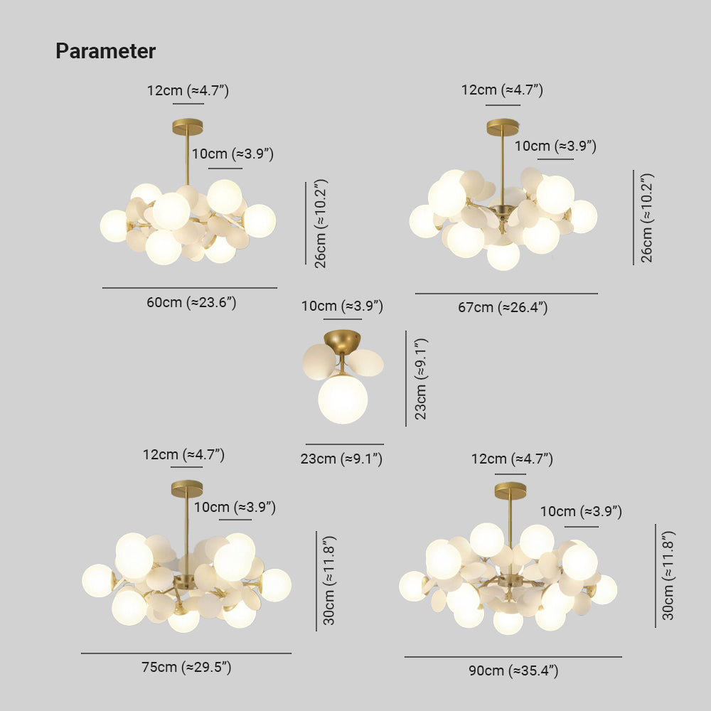 Arisha Modern Beautiful Ceiling LED Chandeliers Acrylic Glass 5