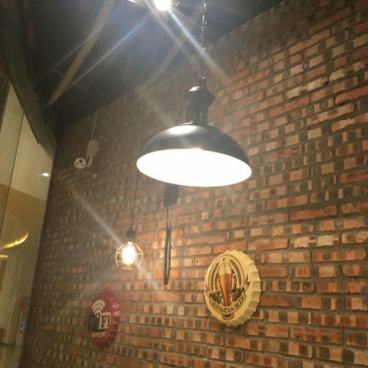 Vintage Industrial Pulley Iron 1-Light Wall Sconce Lamp 7