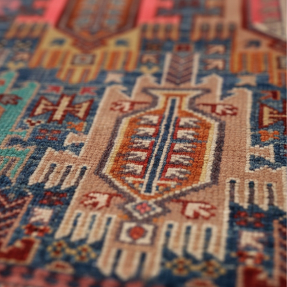 Elara Haus Stylish Heritage-Style Intricate Patterned Rug for Large Living Rooms