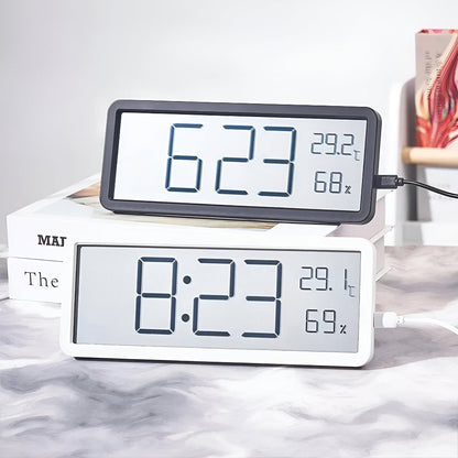 Ione - Digital LED Wall Clock with Temperature and Humidity 1