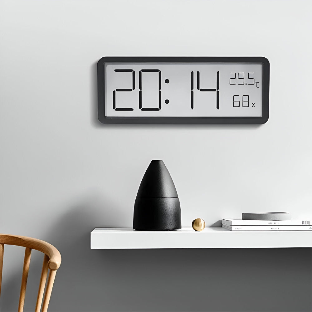 Ione - Digital LED Wall Clock with Temperature and Humidity 2