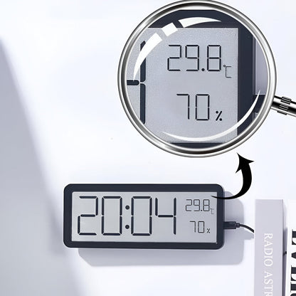 Ione - Digital LED Wall Clock with Temperature and Humidity 4