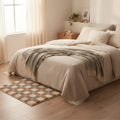 Elara Haus Stylish Nordic Geometric Plush Area Rug