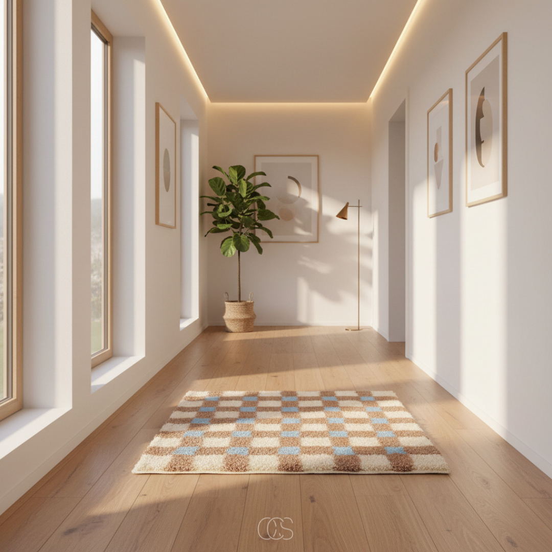 OCS - check Scandinavian rug 1
