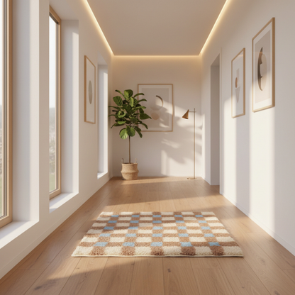 Elara Haus Stylish Nordic Geometric Plush Area Rug