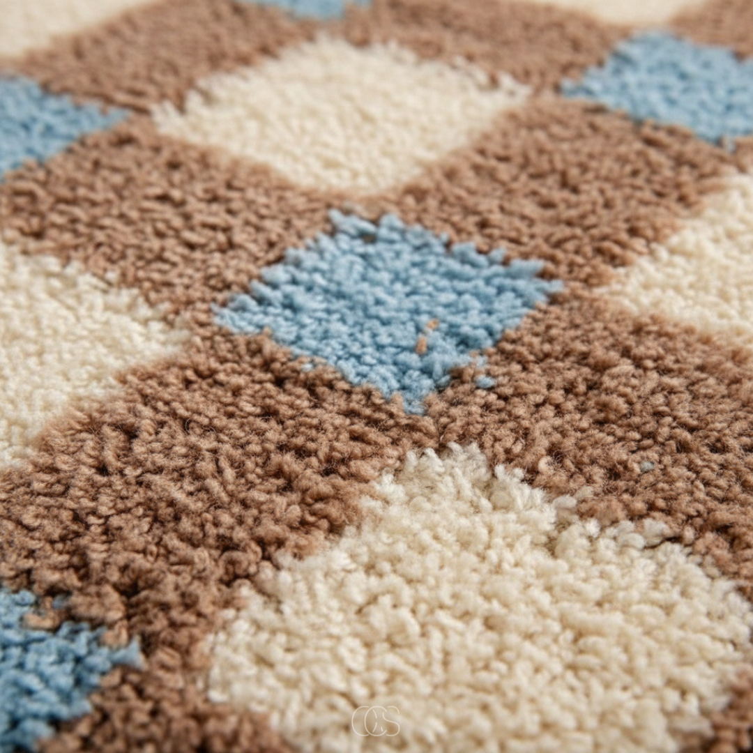 OCS - check Scandinavian rug 2