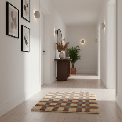 Elara Haus Stylish Nordic Geometric Plush Area Rug