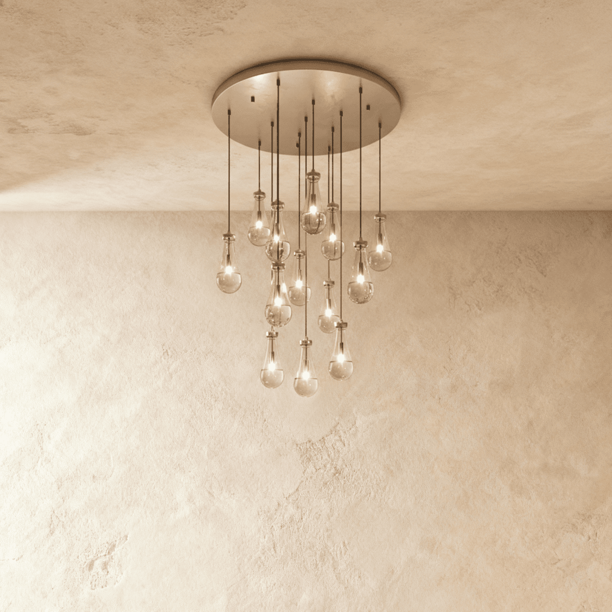 Pulcher Glass Tears Chandelier 8