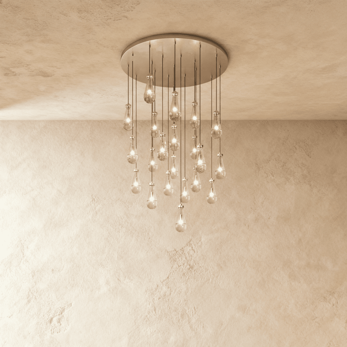 Pulcher Glass Tears Chandelier 9