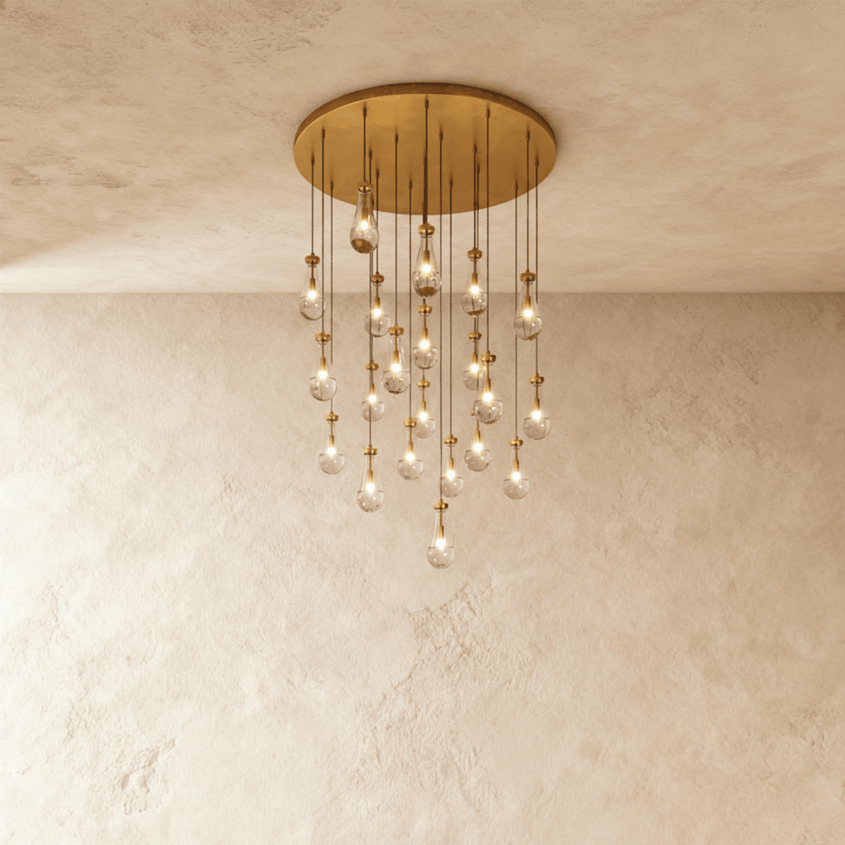Pulcher Glass Tears Chandelier 10