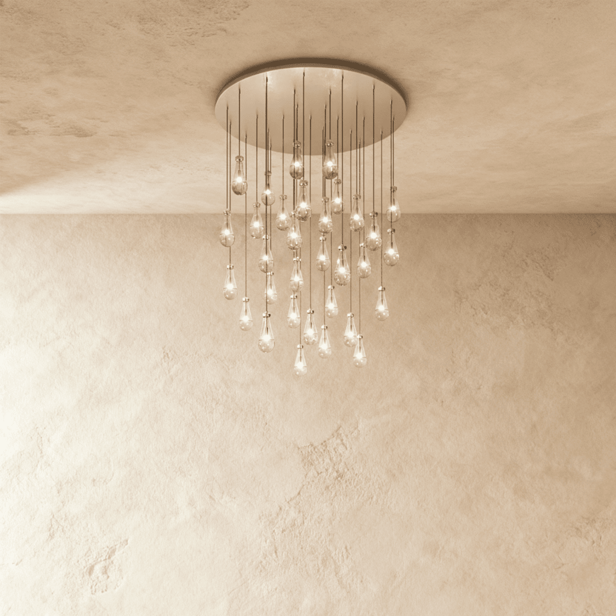 Pulcher Glass Tears Chandelier 12