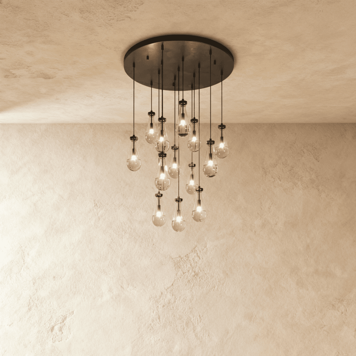 Pulcher Glass Tears Chandelier 15
